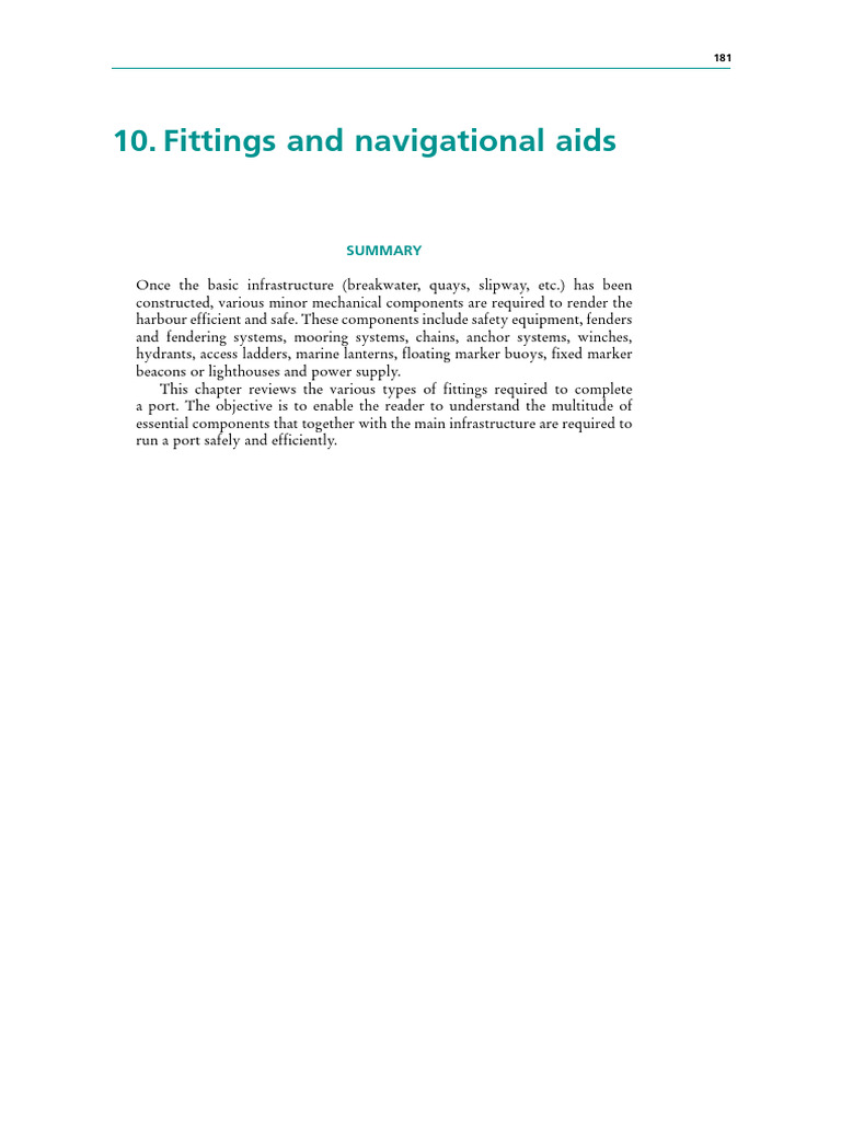 Fittings and Navigational Aids | PDF | Rope | Anchor