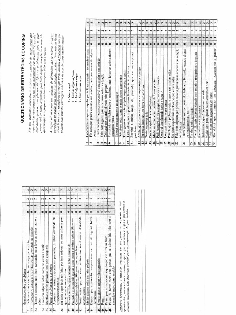 Questionario Estrategias Coping | PDF