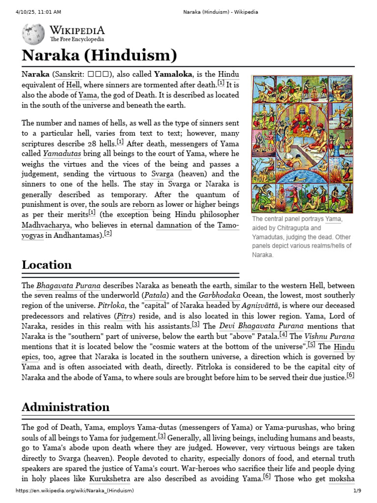 Understanding Naraka in Hinduism | PDF | Hindu Literature | Indian ...