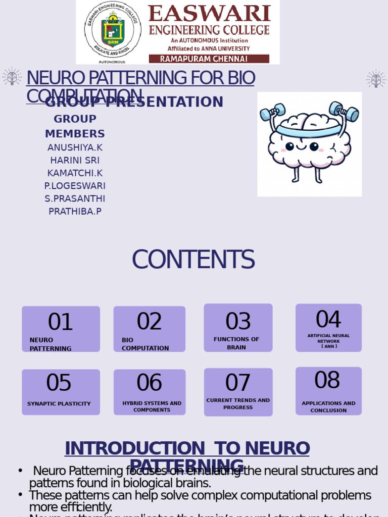 Neuro Patterning in Bio Computation | PDF | Neuron | Synapse