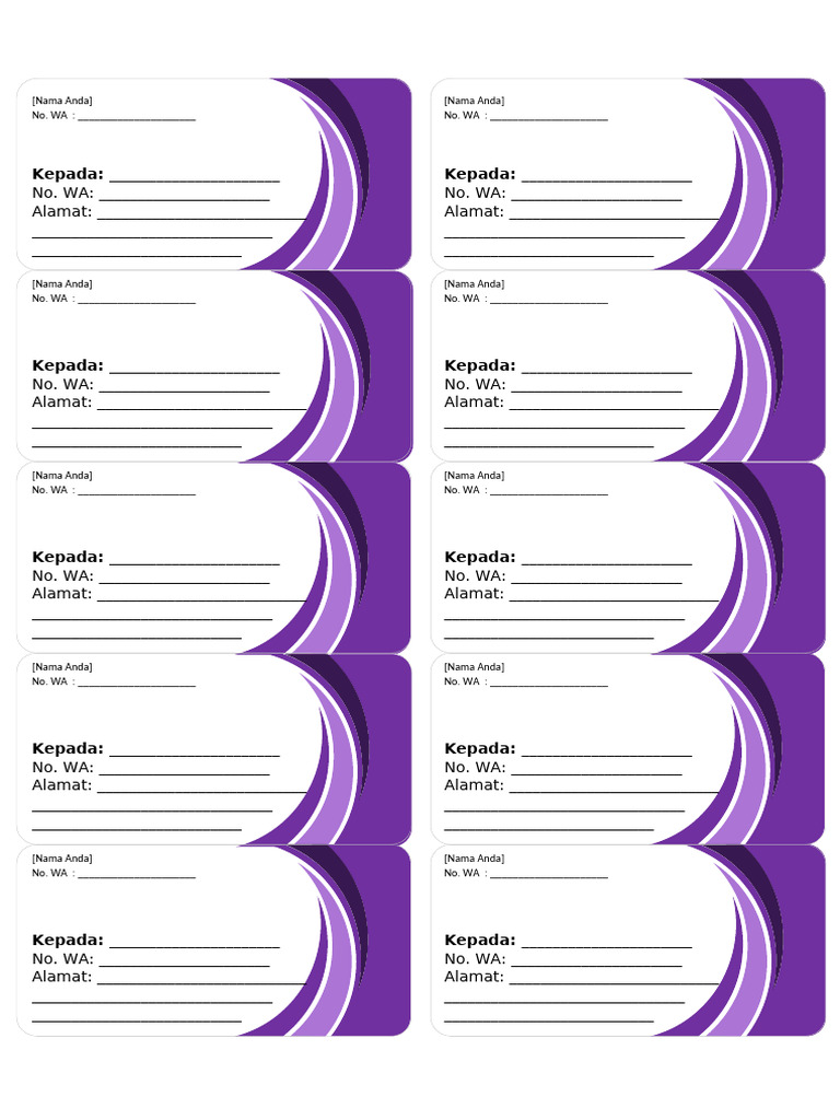 Label Pengiriman Barang | PDF