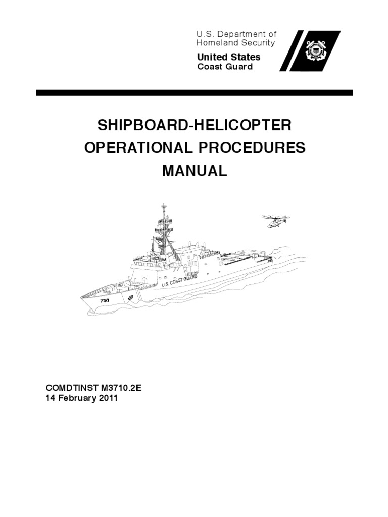 Uscg Shipboard-Helicopter Operational Procedures Manual | PDF | United  States Coast Guard | United States Navy