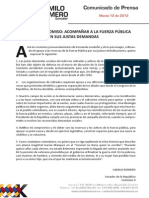 Senador Romero acompaña a la Fuerza Pública