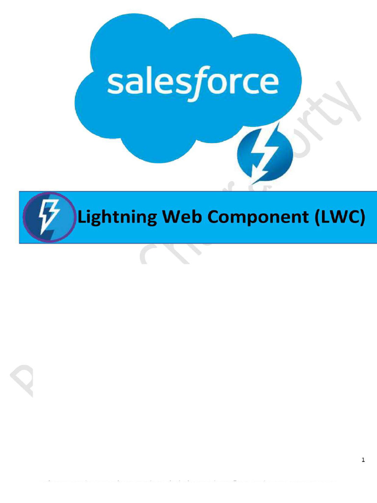 SalesForce LWC LightningWebComponent COURSE Material v1.0 SC | PDF