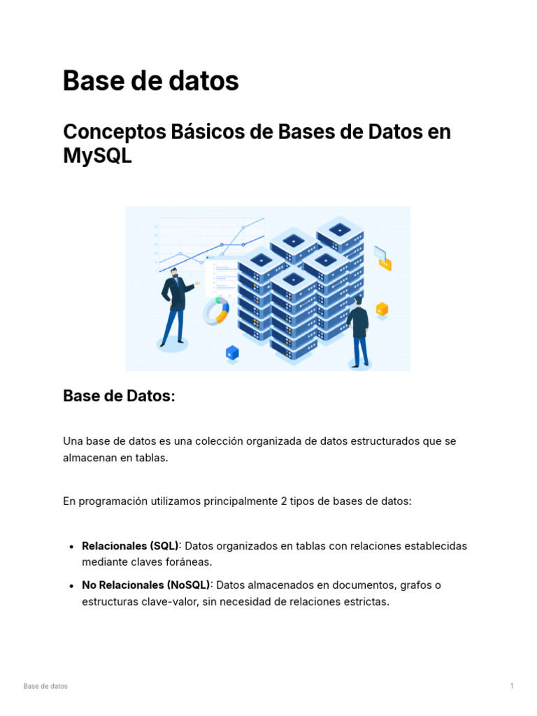 Introducción a MySQL y CRUD en Bases de Datos | PDF | Bases de datos ...
