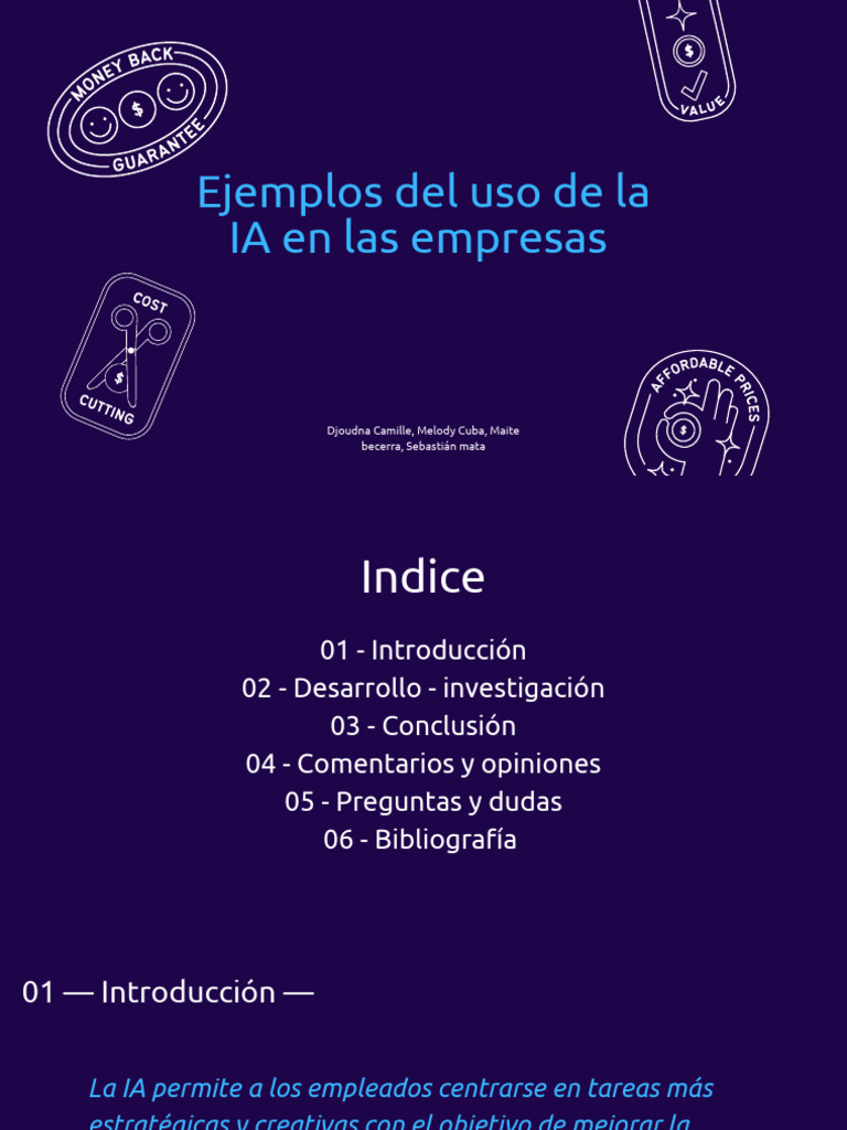 Uso de IA en Empresas: Ejemplos Clave | PDF | Inteligencia artificial ...