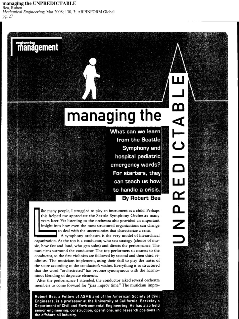 Managing The Unpredictable | PDF | Technology & Engineering