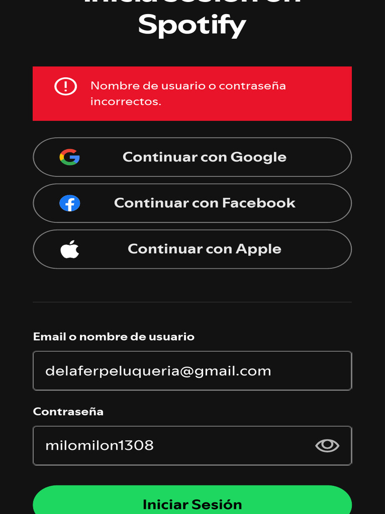 Problemas al iniciar sesión en Spoti | PDF