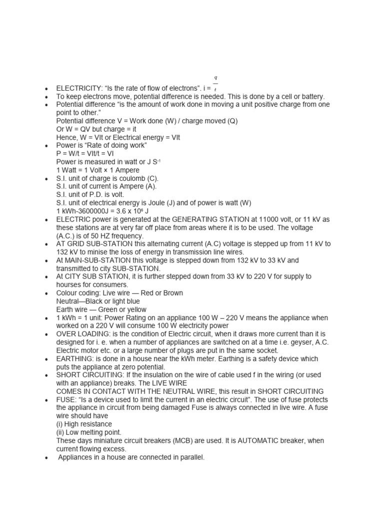 Understanding Electricity Basics | PDF | Fuse (Electrical) | Electric ...