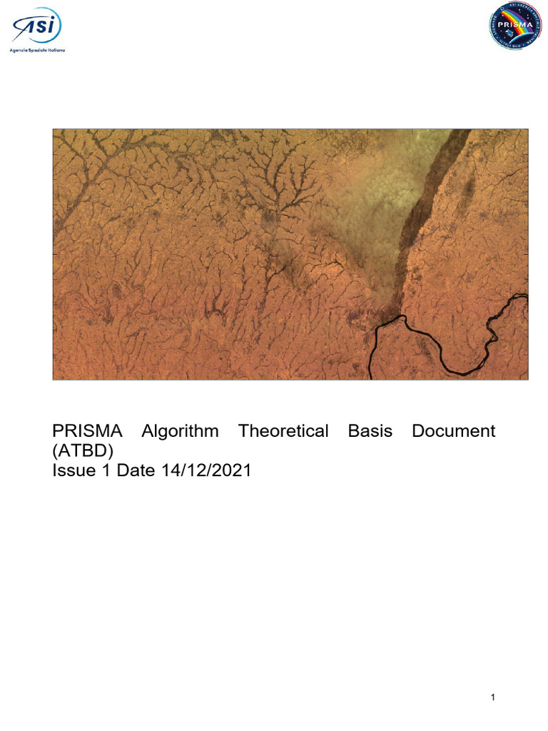 PRISMA Algorithm Theoretical Basis Document | PDF | Infrared