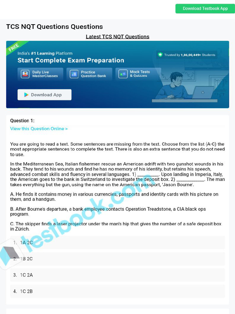 Tcs NQT Questions 660e675b9d4230a12fd4013c | PDF