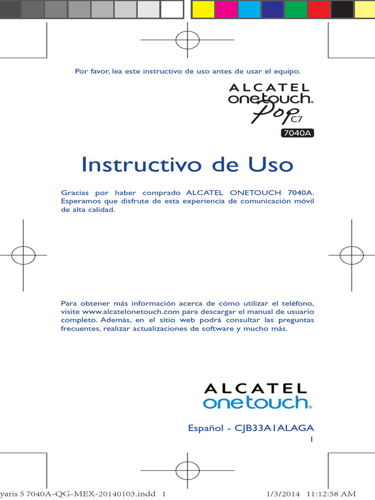 Manual de Uso Alcatel Pixi 3 | PDF | 3 G | Red de computadoras