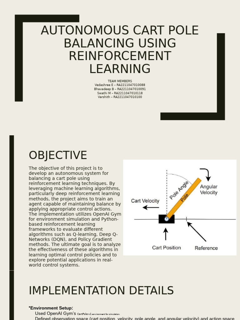 Cart Pole Balancing with RL Techniques | PDF | Machine Learning ...