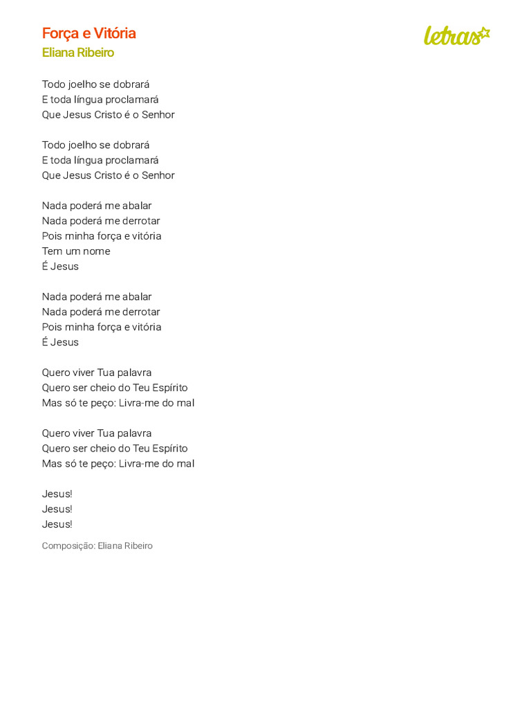 Letra da música 