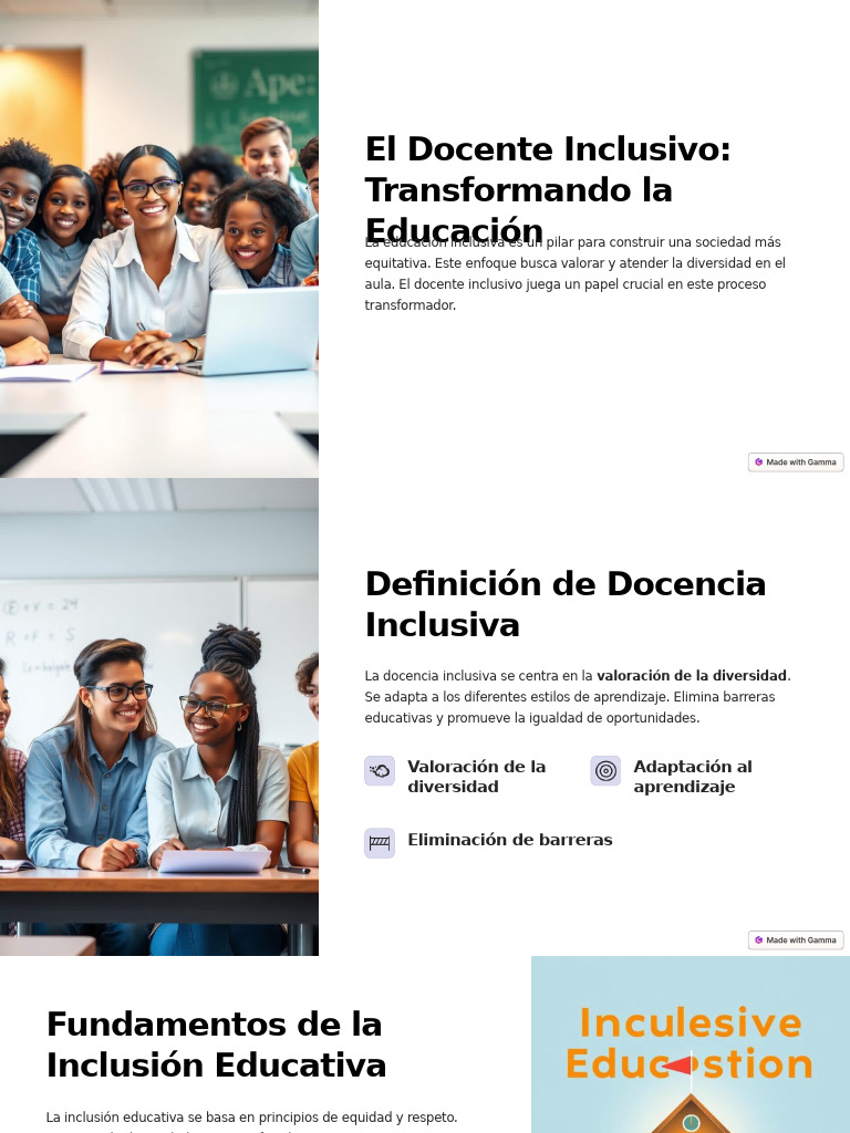 El Docente Inclusivo | PDF | Inclusión (Educación) | Maestros