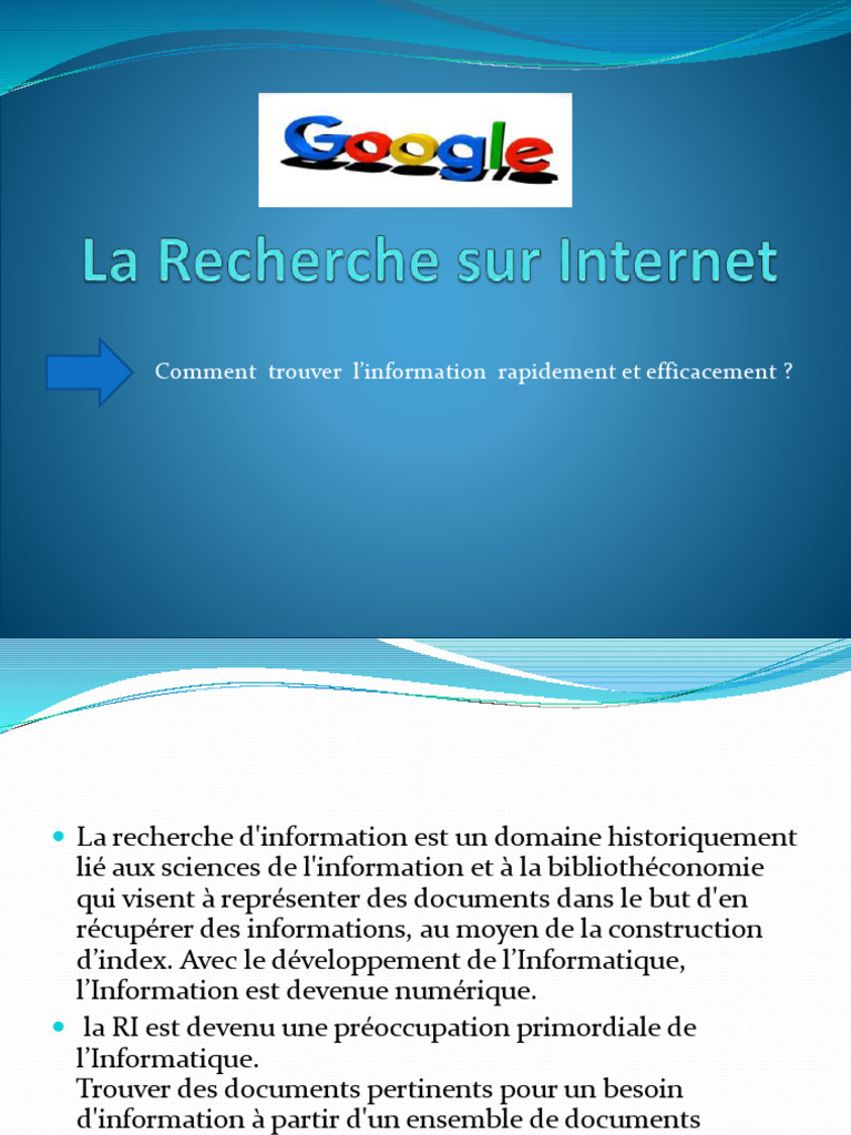 Recherche d'Information Efficace | PDF | Recherche d'information ...