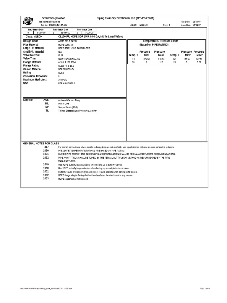 Ppcals | PDF | Valve | Pipe (Fluid Conveyance)