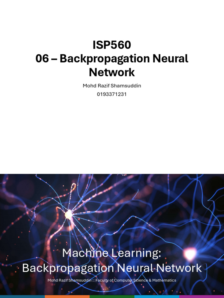 Backpropagation Neural Network Overview | PDF | Machine Learning | Neuron