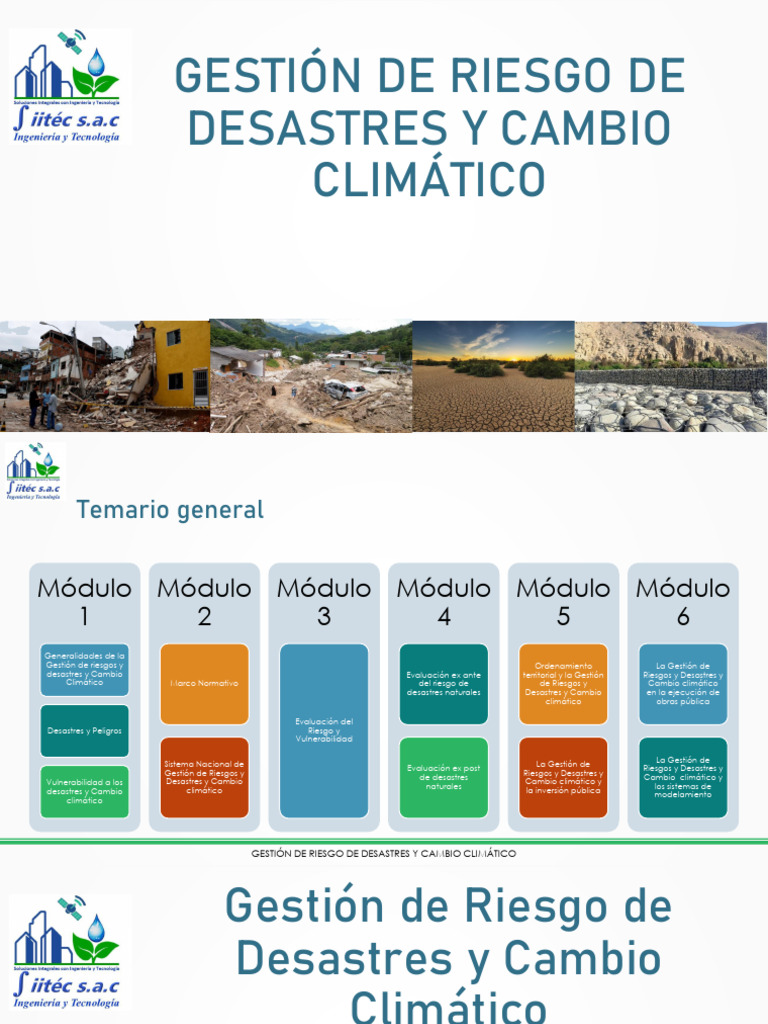 Gestión de Riesgo de Desastres y Cambio Climático - Módulo 2 | PDF ...
