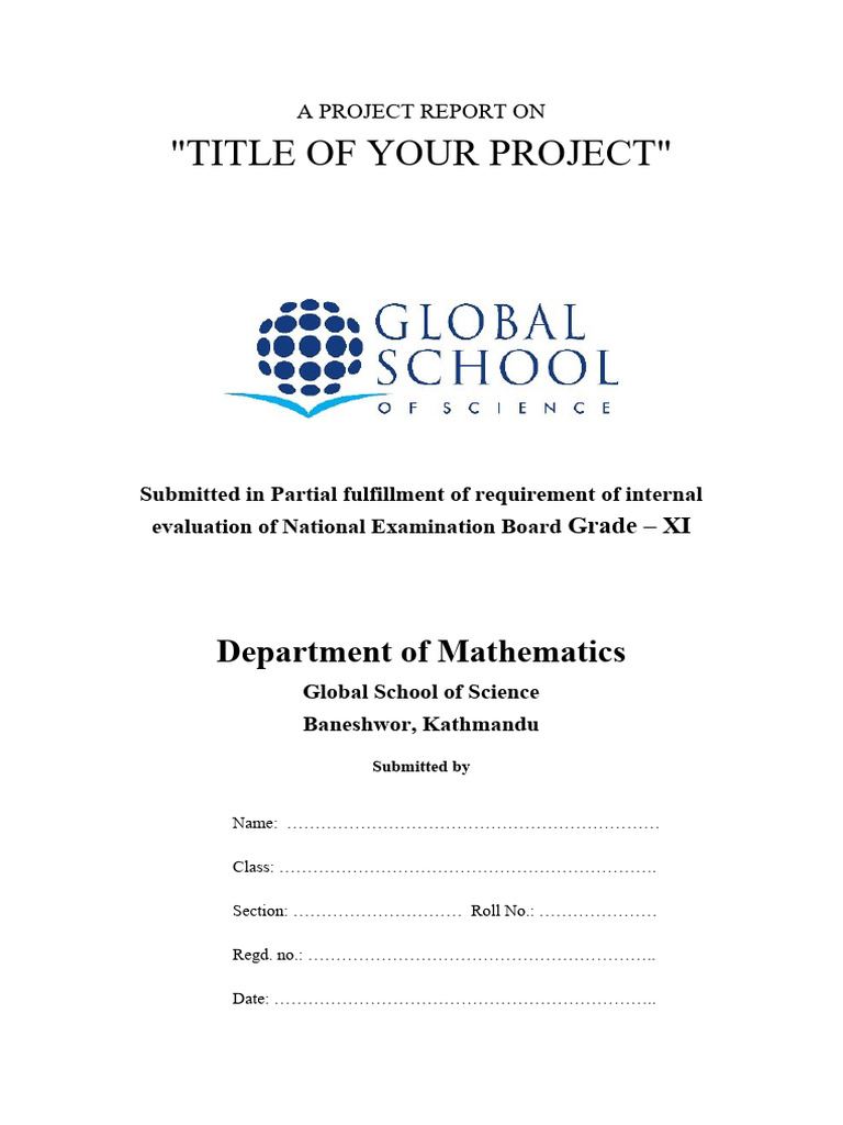 Grade XI Mathematics Project Guidelines | PDF | Quadratic Equation ...