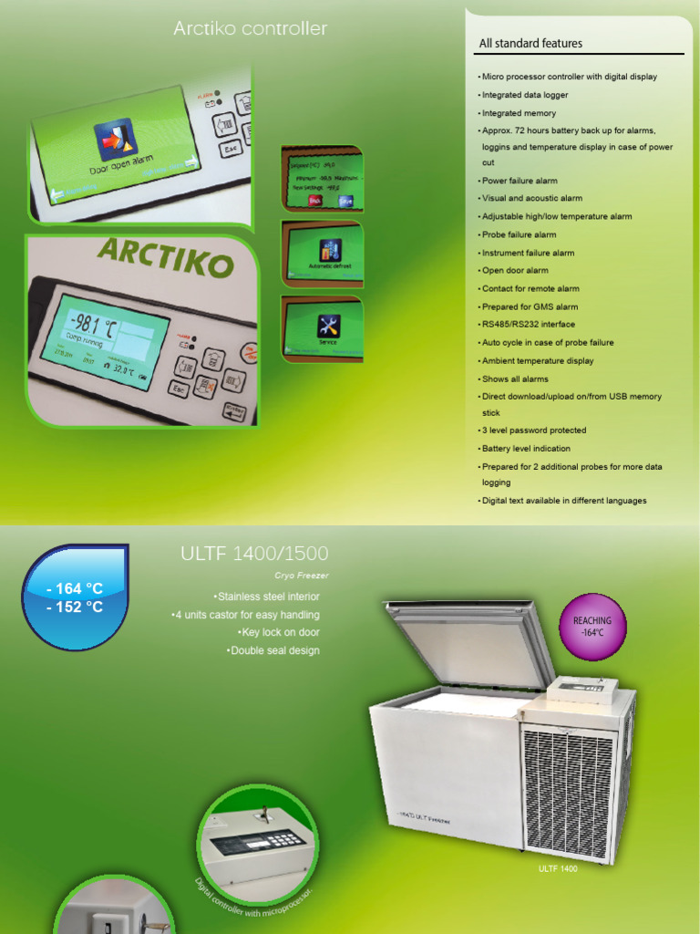 Arctiko Ultra Low Temp Freezers | PDF | Refrigerator ...