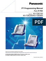 PT Programming Manual: KX-TDE100 KX-TDE200/KX-TDE600