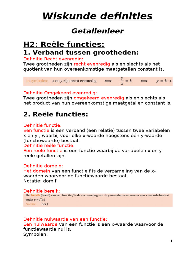 Wiskunde Def | PDF