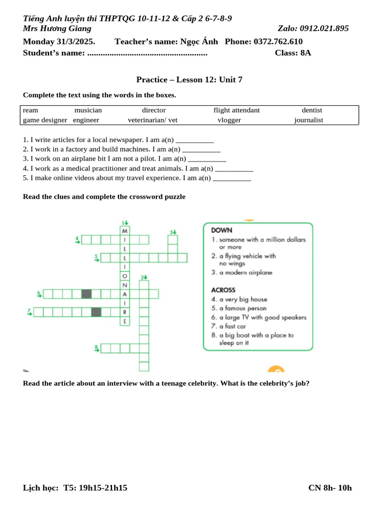 Lesson 12 L P 8 | PDF