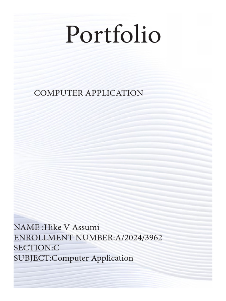 Computer Application Portfolio: 3D Modeling | PDF
