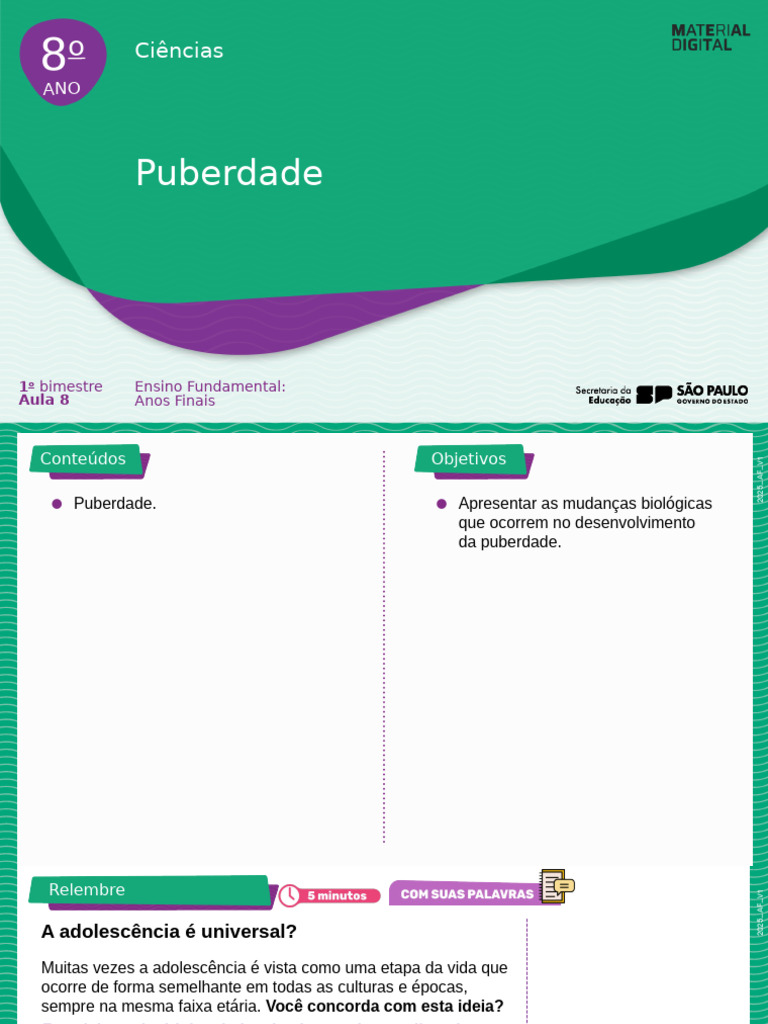 Puberdade: Mudanças na Adolescência | PDF | Adolescência | Puberdade
