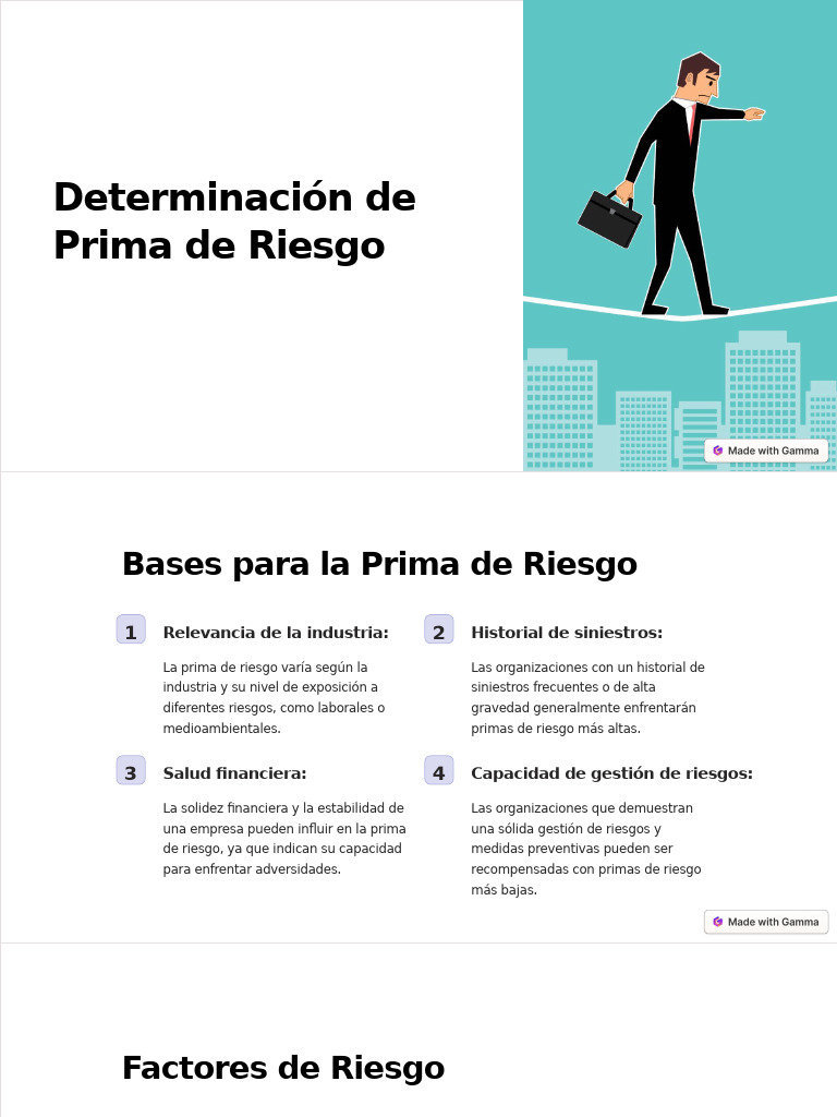 Determinacion de Prima de Riesgo | PDF | Seguro | Riesgo