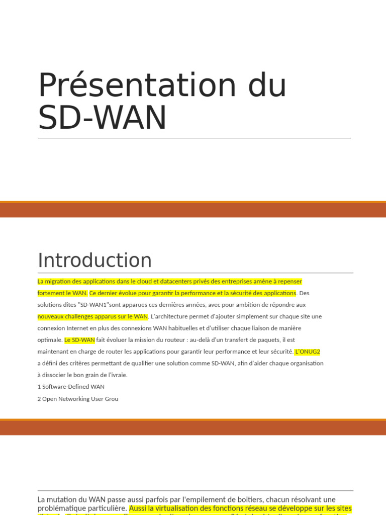 Guide sur le SD-WAN et ses enjeux | PDF | Cloud computing | Centre de ...