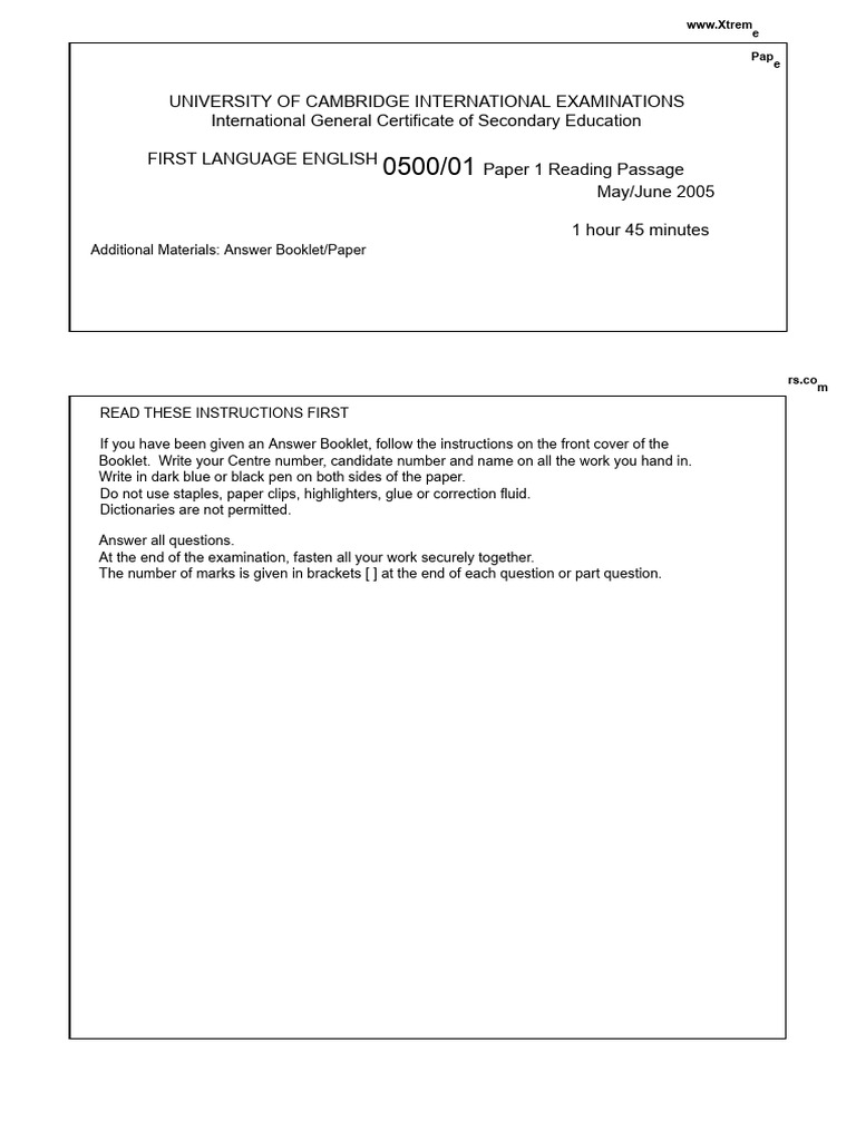 0500 s05 QP 1 | PDF
