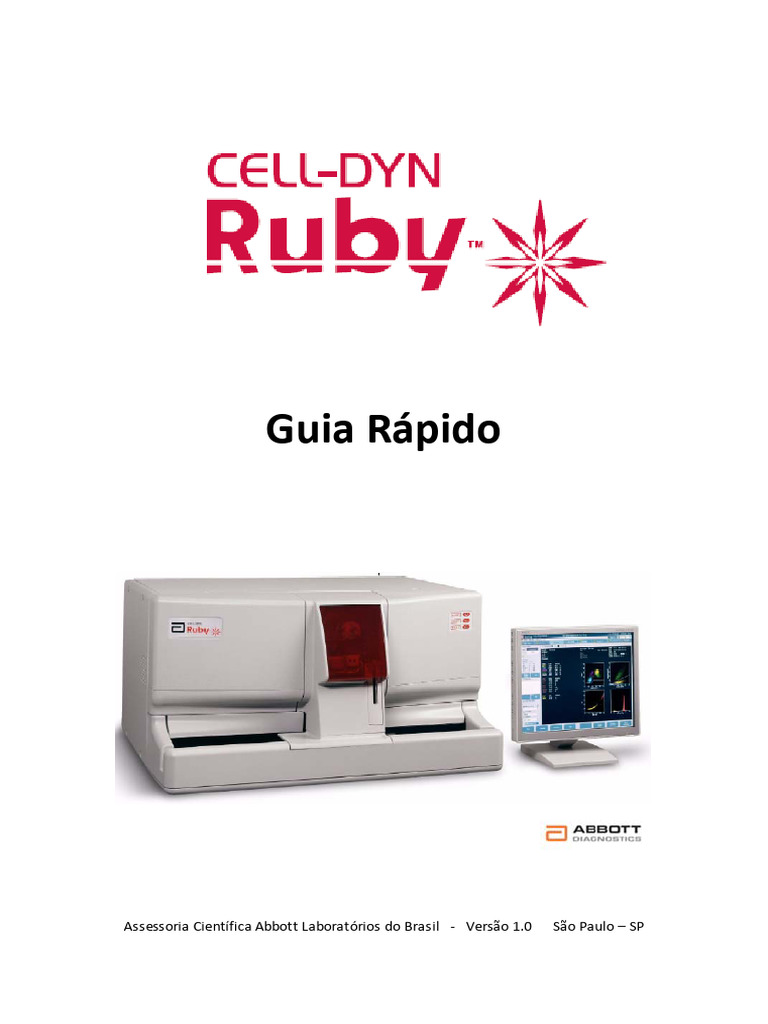 Manual - Guia Rápido - HE001 Celldyn Ruby | PDF | Calibração | Janela ...
