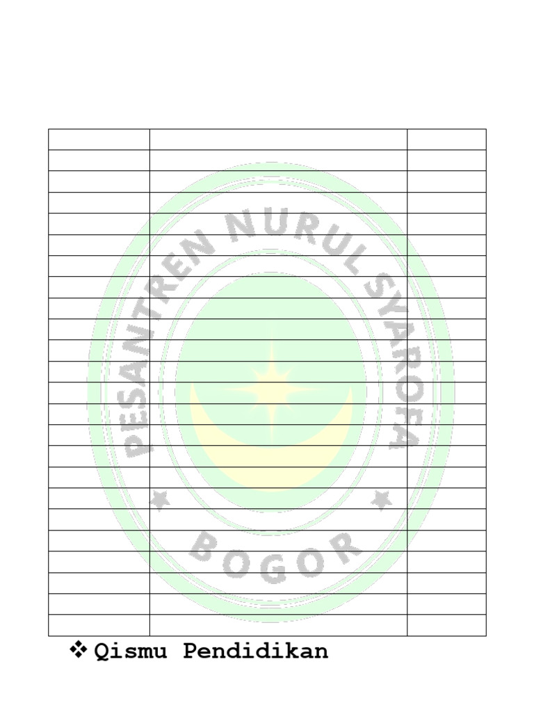 Jadwal Imam Sholat Tarawih 2025 Pdf