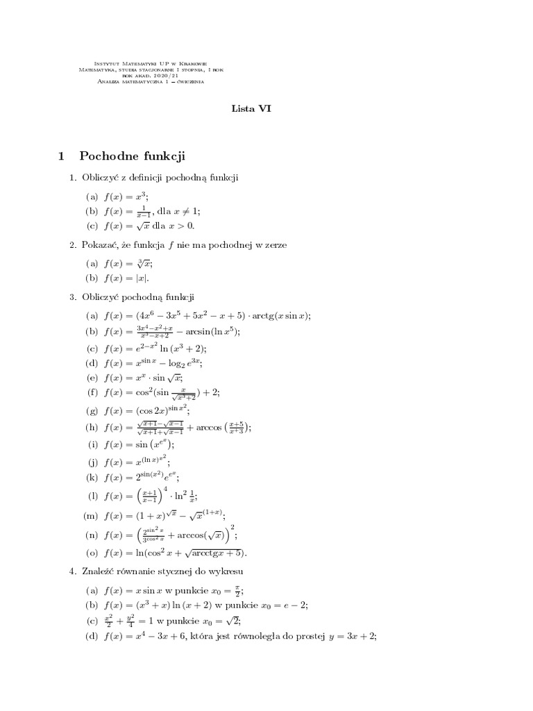 Lista 6 | PDF