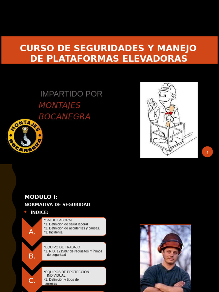 Seguridad en Manejo de Plataformas Elevadoras | PDF | Seguridad y salud ...