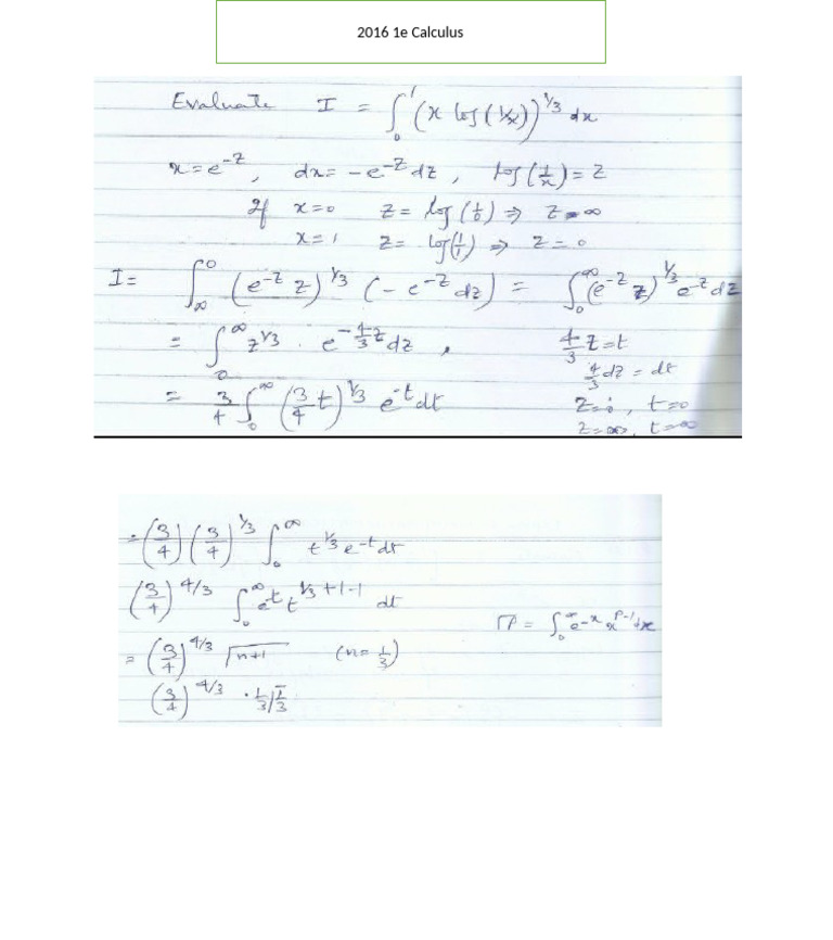 2016 1e Calculus | PDF