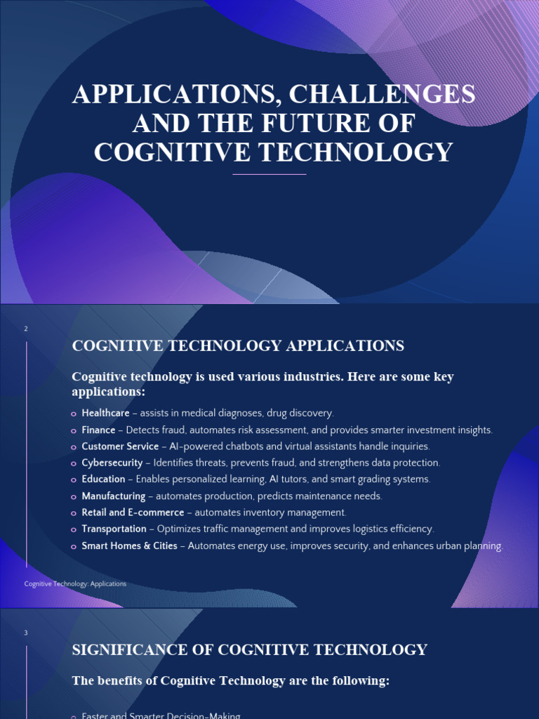 Cognitive Technology Applications Overview | PDF | Artificial ...