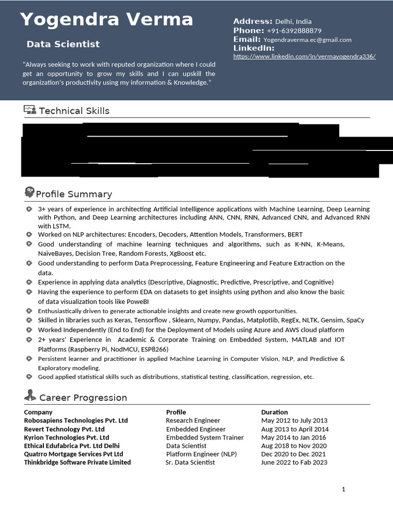 Data Scientist with AI & ML Expertise | PDF | Data Science | Machine ...