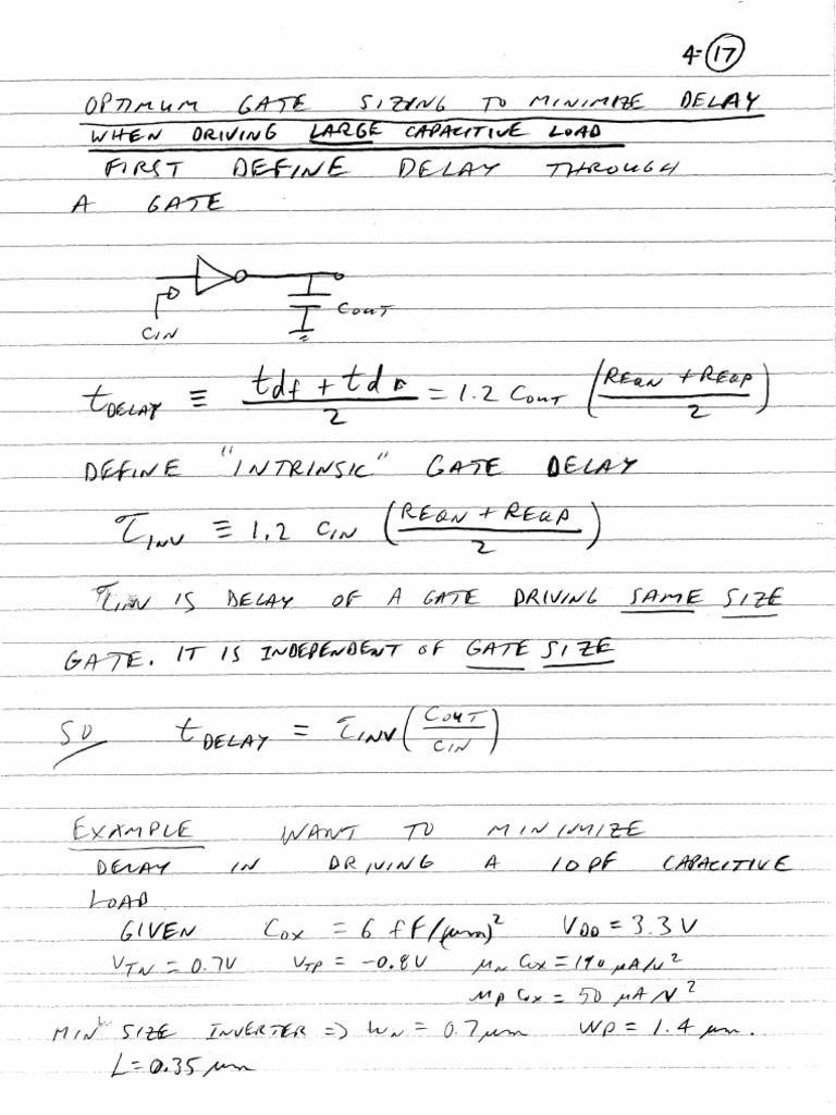 Inverter Chain Sizing | PDF