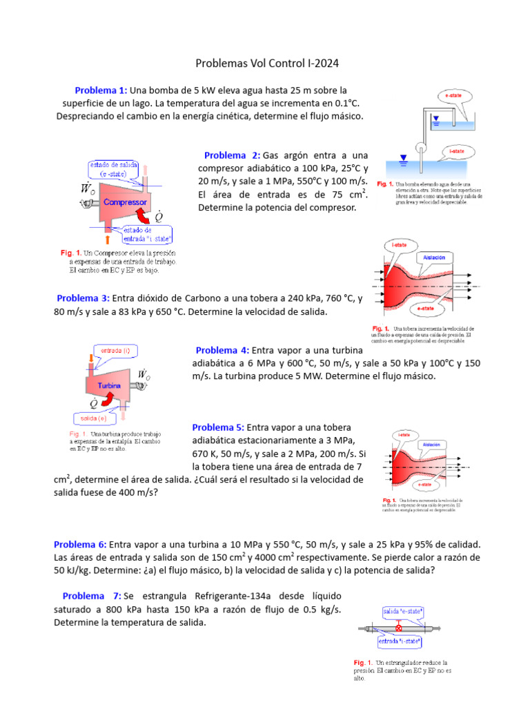 Problemas de Termodinámica y Fluidos 2024 | PDF | Calor | Agua