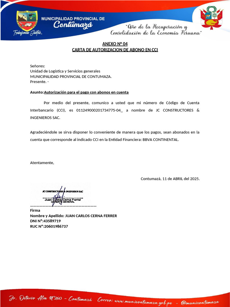 04 - Formato 04 - Cci | PDF