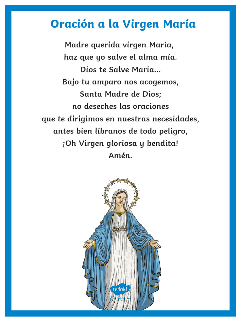 Sa DF 1683507621 Afiche Oracion A La Virgen Maria Ver 1 | PDF