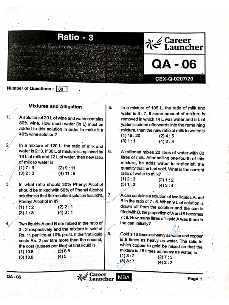 Ratio-3 QA 06 | PDF