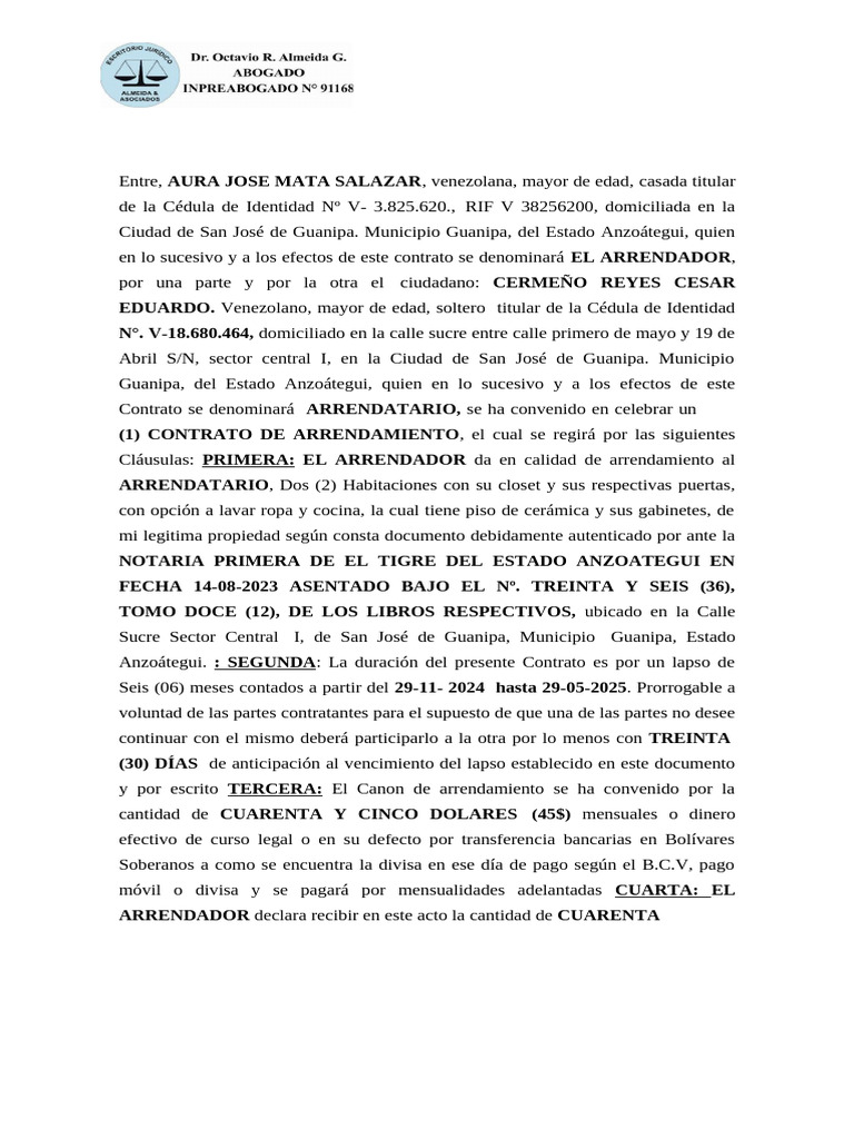 CONTRACTO WILMER Modificado | PDF