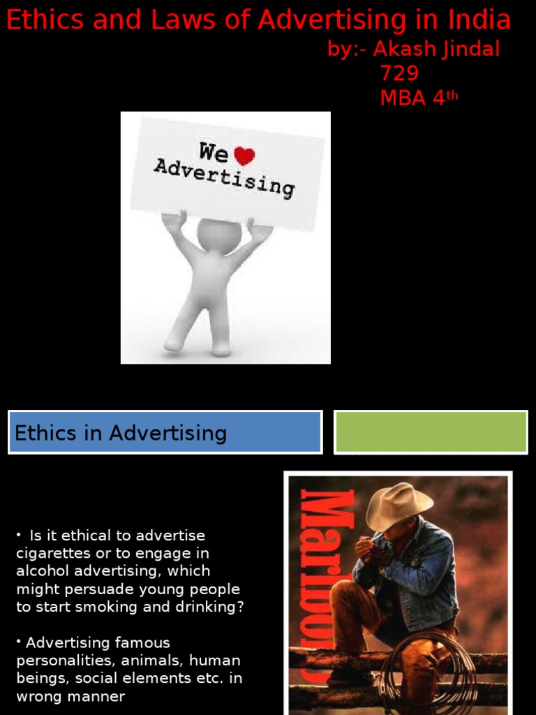 Advertising Ethics and Laws in India | PDF | False Advertising ...