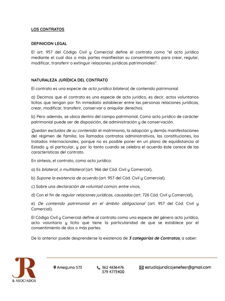 Segunda Clase - Contratos | PDF | Derecho civil (sistema legal) | Justicia