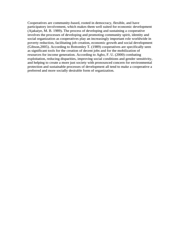 Cooperatives Are Community | PDF