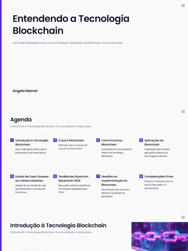 Tecnologia Blockchain - O Que É, Como Funciona e Aplicações - Edit | PDF